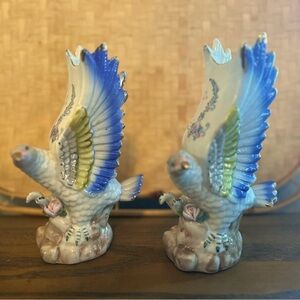 2 porcelain Eagle Vase Planters